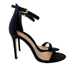 Topshop Black Ankle Strap High Heels Elegant Stilettos Sandals Size 7.5 UNWORN
